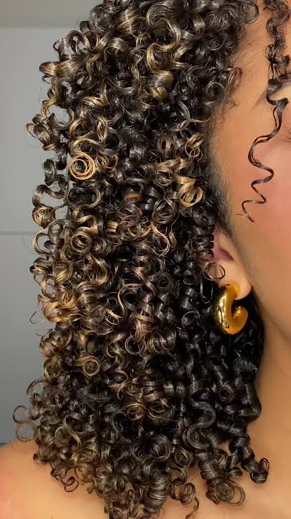 Close-up of soft, polished curl pattern